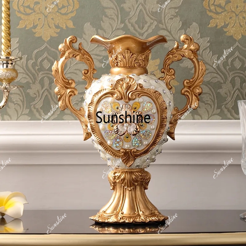 Resin Art Gift For Wedding - Ornamen Vas Resin Istana Mewah Eropa