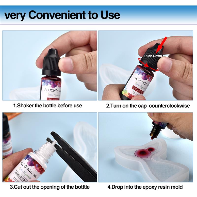 24 Warna/Set 10Ml Tinta Seni P - Resin Art Alcohol Ink ulasan dan harga