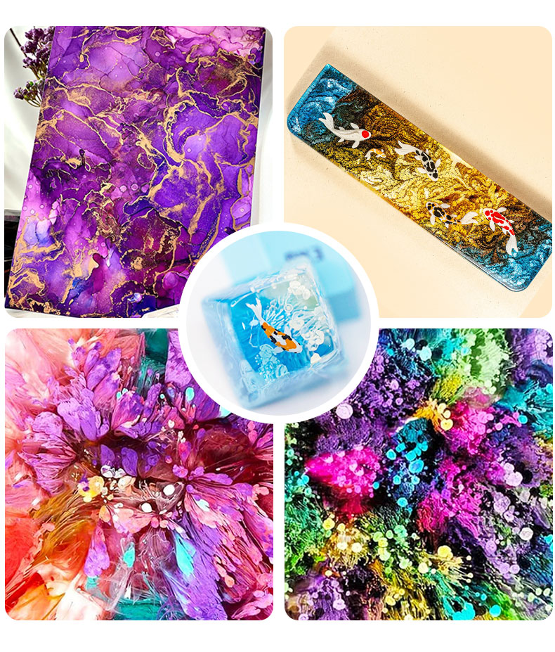10ml tinta alkohol seni epoksi - Resin Art Alcohol Ink ulasan dan harga