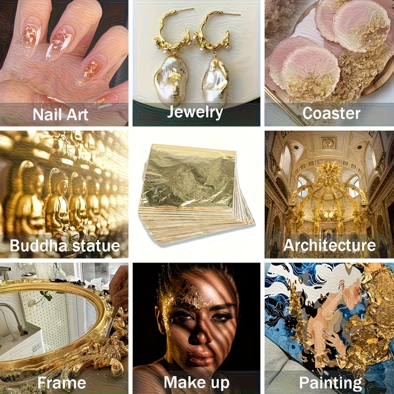 Set 100 Lembar Kertas Foil Ema - Resin Art Gift For Wedding ulasan dan harga