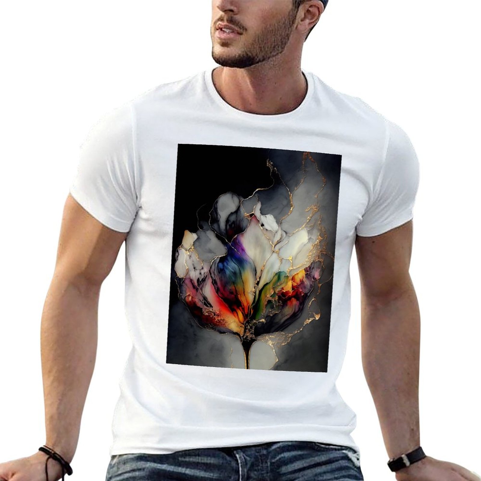 Tulip Symphony - Kaos Seni Res - Resin Art Alcohol Ink ulasan dan harga