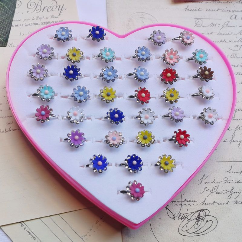 10 buah/lot cincin kartun anak - Resin Art Ring ulasan dan harga