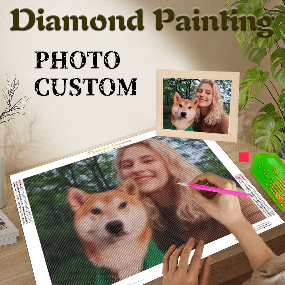 Lukisan Berlian PhotoCustom, C - Resin Art Gift For Wedding ulasan dan harga