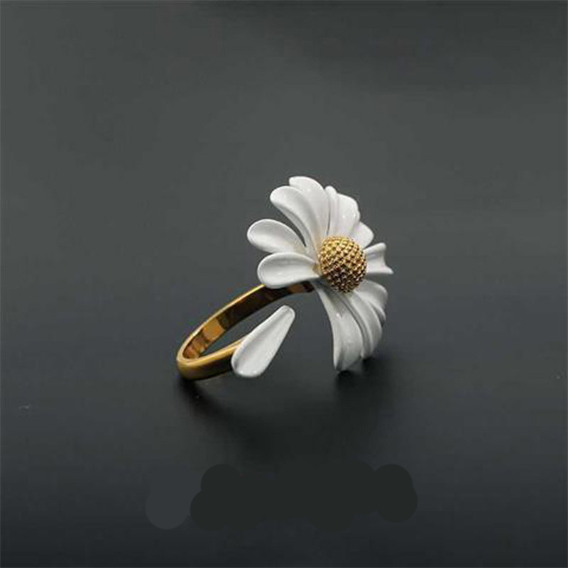 2021 Baru Musim Semi Putih Ena - Resin Art Ring ulasan dan harga