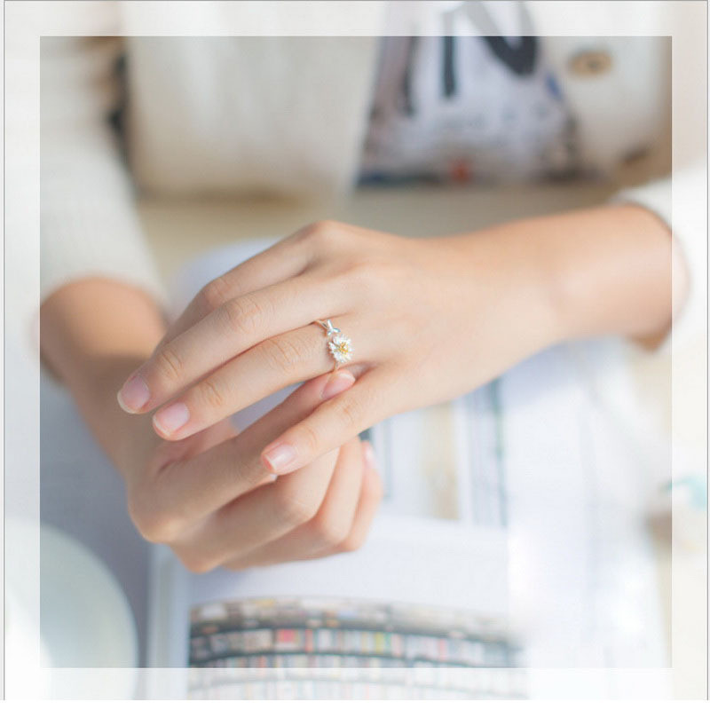 2021 Baru Musim Semi Putih Ena - Resin Art Ring ulasan dan harga