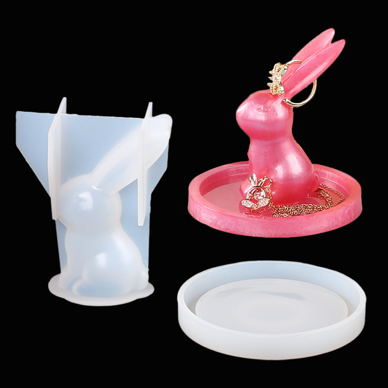 Pemegang cincin kelinci 3D, 2  - Resin Art Ring ulasan dan harga