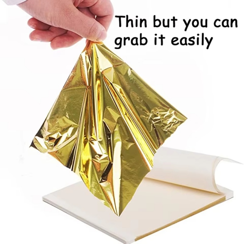 100pcs Kertas Foil Imitasi Ema - Resin Art Gift For Wedding ulasan dan harga
