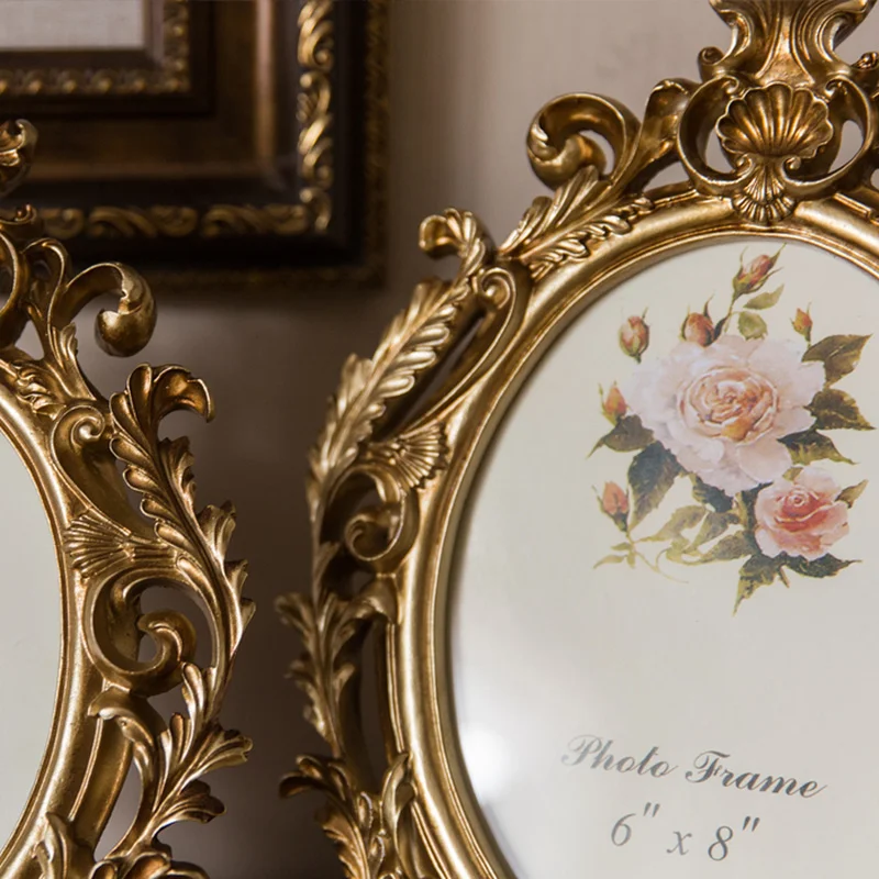 Bingkai Foto Resin Oval Emas R - Resin Art Gift For Wedding ulasan dan harga