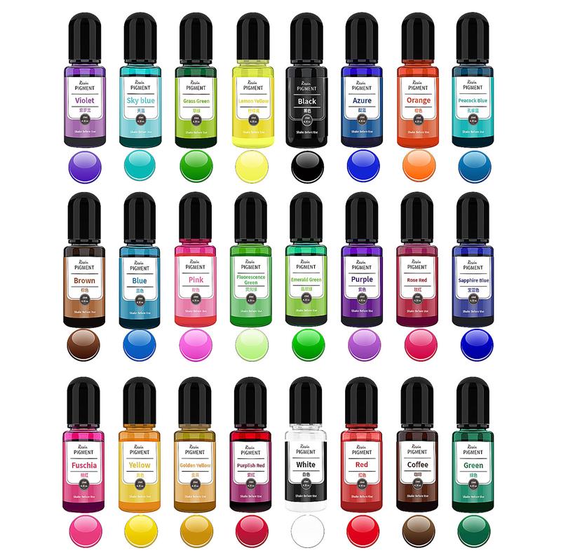 24 Warna 10ml/Botol Pigmen Res - Resin Art Alcohol Ink ulasan dan harga
